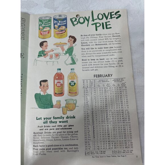 1956 Rawleighs Good Health Guide Almanac & Cook Book - Picture 9 of 16